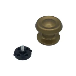 Bouton tirant de porte fixe D80 mm en aluminium Bronze poli - breveté - lot de 6 boutons