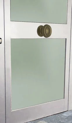 Bouton tirant de porte fixe D80 mm en aluminium Bronze poli - breveté - lot de 6 boutons