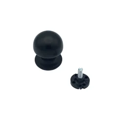 Bouton tirant de porte fixe D50 mm en aluminium Noir - breveté