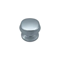 Bouton tirant de porte fixe D70 mm en aluminium Argent poli - breveté