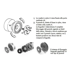Bouton tirant de porte fixe D70 mm en aluminium Argent poli - breveté