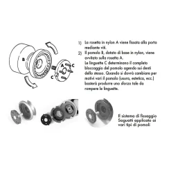 Bouton tirant de porte fixe D70 mm en aluminium Marron foncé - breveté - lot de 6 boutons