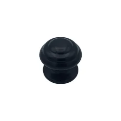 Bouton tirant de porte fixe D70 mm en aluminium Noir - breveté - lot de 6 boutons