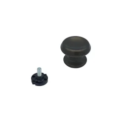 Bouton tirant de porte fixe D60 mm en aluminium Marron foncé - breveté - lot de 6 boutons