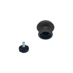 Bouton tirant de porte fixe D60 mm en aluminium Marron foncé - breveté - lot de 6 boutons