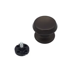Bouton tirant de porte fixe D70 mm en aluminium Marron foncé - breveté
