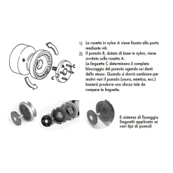 Bouton tirant de porte fixe D70 mm en aluminium Marron foncé - breveté