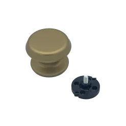 Bouton tirant de porte fixe D80 mm en aluminium Bronze satiné - breveté - lot de 6 boutons