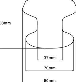 Bouton tirant de porte fixe D80 mm en aluminium Bronze satiné - breveté - lot de 6 boutons