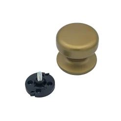 Bouton tirant de porte fixe D70 mm en aluminium Bronze satiné - breveté