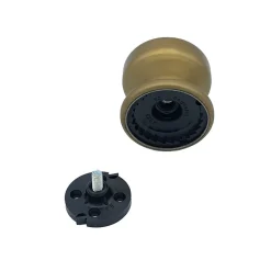 Bouton tirant de porte fixe D70 mm en aluminium Bronze satiné - breveté