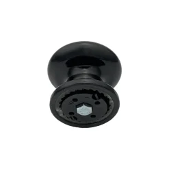Bouton tirant de porte fixe D70 mm en aluminium NOIR RAL 9005 - breveté .