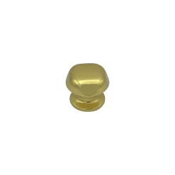 Bouton tirant de porte fixe D60 mm en aluminium Or poli - breveté - lot de 6 boutons
