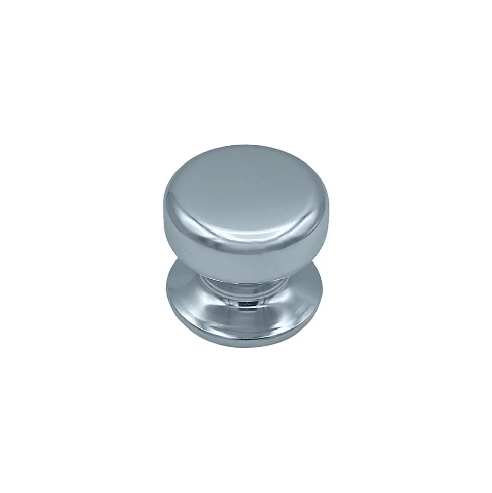 Bouton tirant de porte fixe D70 mm en aluminium Argent poli - breveté
