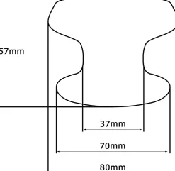 Bouton tirant de porte fixe D80 mm en aluminium Gris argent - breveté