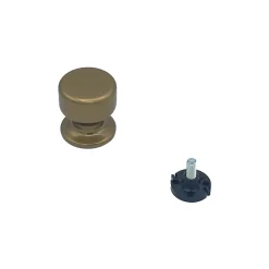 Bouton tirant de porte fixe D50 mm en aluminium Bronze poli - breveté