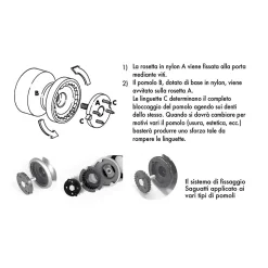Bouton tirant de porte fixe D50 mm en aluminium Bronze poli - breveté