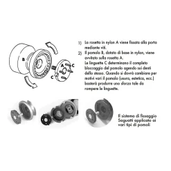Bouton tirant de porte fixe D60 mm en aluminium Gris argent - breveté - lot de 6 boutons