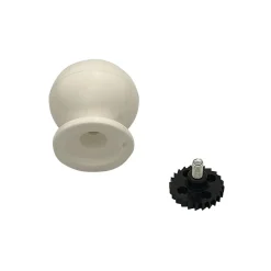 Bouton tirant de porte fixe en nylon D70 mm blanc RAL 9010