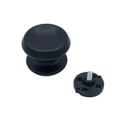 Bouton tirant de porte fixe D80 mm en aluminium Noir - breveté