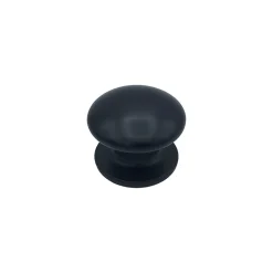Bouton tirant de porte fixe D80 mm en aluminium Noir - breveté - lot de 6 boutons