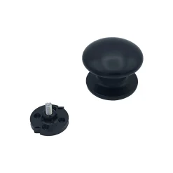 Bouton tirant de porte fixe D80 mm en aluminium Noir - breveté - lot de 6 boutons