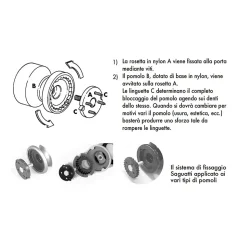 Bouton tirant de porte fixe D70 mm en aluminium Bronze poli - breveté - lot de 6 boutons