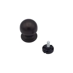 Bouton tirant de porte fixe D50 mm en aluminium Marron foncé - breveté
