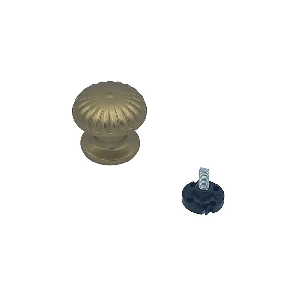 Bouton tirant de porte fixe D60 mm en aluminium Bronze poli - breveté - lot de 6 boutons