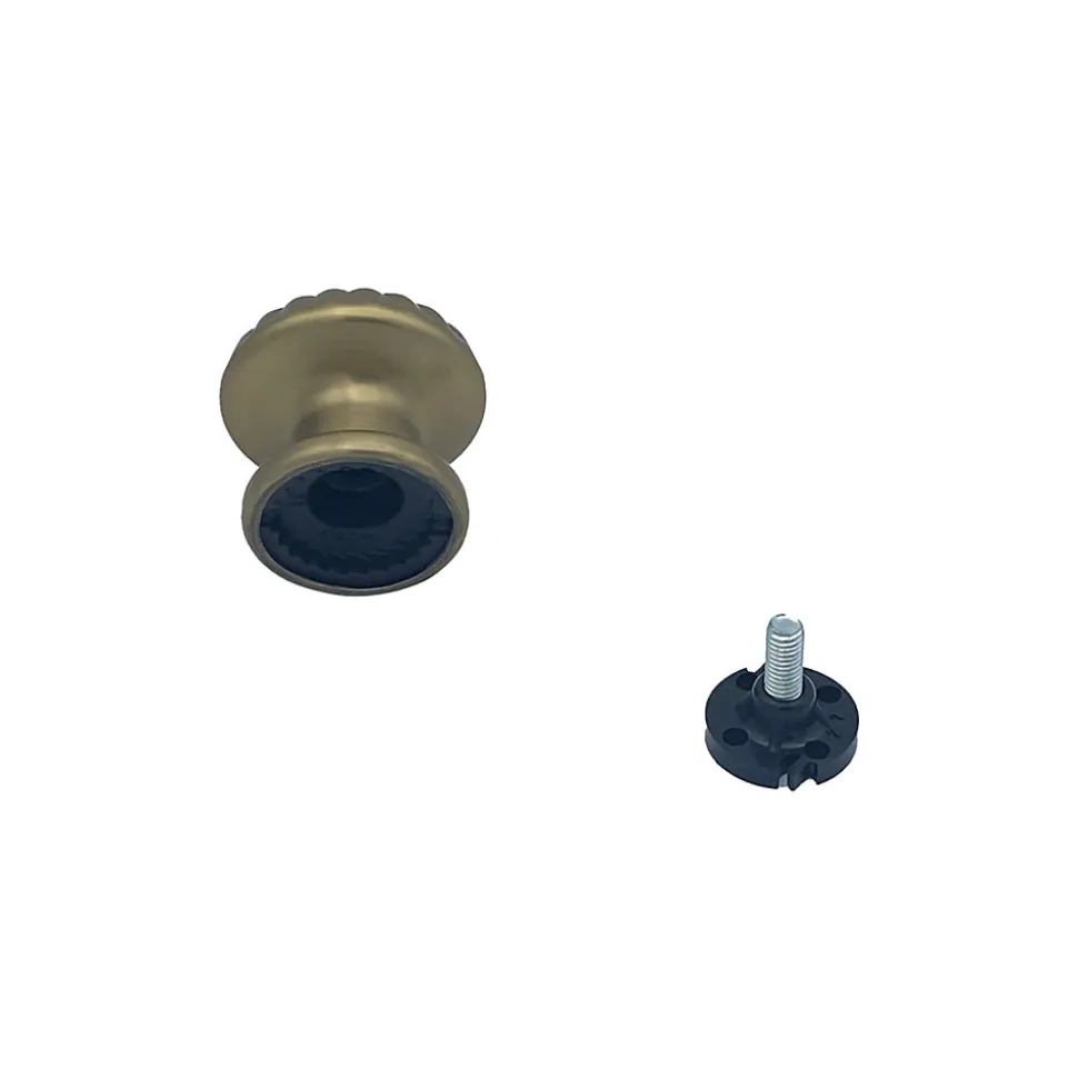 Bouton tirant de porte fixe D60 mm en aluminium Bronze poli - breveté - lot de 6 boutons