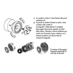 Bouton tirant de porte fixe D60 mm en aluminium Bronze poli - breveté - lot de 6 boutons