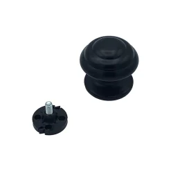 Bouton tirant de porte fixe D70 mm en aluminium Noir - breveté