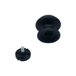 Bouton tirant de porte fixe D70 mm en aluminium Noir - breveté