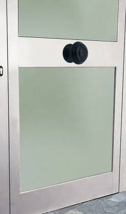 Bouton tirant de porte fixe D70 mm en aluminium Noir - breveté