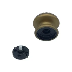 Bouton tirant de porte fixe D80 mm en aluminium Bronze satiné - breveté