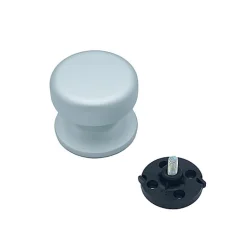 Bouton tirant de porte fixe D70 mm en aluminium GRIS ARGENT - breveté