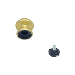 Bouton tirant de porte fixe D60 mm en aluminium Or poli - breveté
