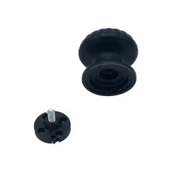 Bouton tirant de porte fixe D70 mm en aluminium Noir - breveté - lot de 6 boutons
