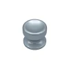 Bouton tirant de porte fixe D70 mm en aluminium Argent poli - breveté - lot de 6 boutons