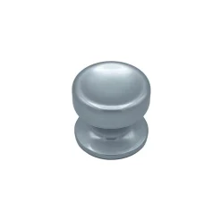 Bouton tirant de porte fixe D70 mm en aluminium Argent poli - breveté - lot de 6 boutons