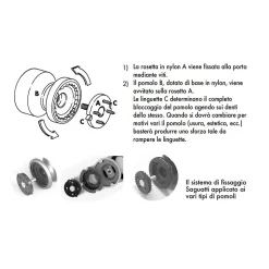 Bouton tirant de porte fixe D70 mm en aluminium Argent poli - breveté - lot de 6 boutons