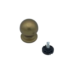 Bouton tirant de porte fixe D50 mm en aluminium Bronze satiné - breveté - lot de 6 boutons