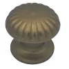Bouton tirant de porte fixe D60 mm en aluminium Bronze satiné - breveté .