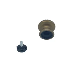 Bouton tirant de porte fixe D60 mm en aluminium Bronze satiné - breveté .
