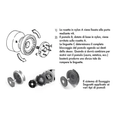 Bouton tirant de porte fixe D60 mm en aluminium Bronze satiné - breveté .