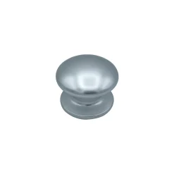 Bouton tirant de porte fixe D80 mm en aluminium Argent poli - breveté
