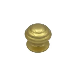 Bouton tirant de porte fixe D80 mm en aluminium Or poli - breveté - lot de 6 boutons