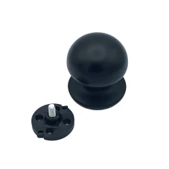 Bouton tirant de porte fixe D70 mm en aluminium Noir - breveté