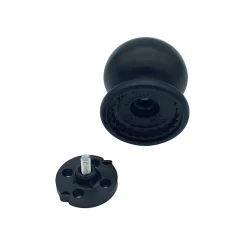 Bouton tirant de porte fixe D70 mm en aluminium Noir - breveté