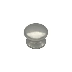 Bouton tirant de porte fixe D70 mm en aluminium Argent poli - breveté - lot de 6 boutons